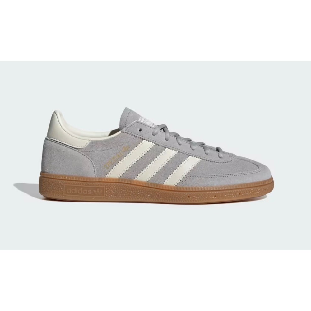Adidas Handball Spezial Sneakers Mens 8 Grey IF7086 Suede Gum Sole Low Top